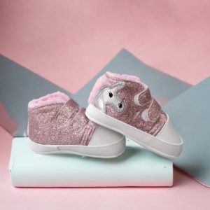 Pantofi fetite usori cu talpita flexibila, model unicorn, culori vesele